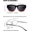 imageThe Fresh High Definition Polarized Wrap Around Shield Sunglasses for Glasses  Leather Eyeglasses CaseF612crystal Black Light Burgundy for Large Glasses