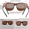 imageThe Fresh High Definition Polarized Wrap Around Shield Sunglasses for Glasses  Leather Eyeglasses CaseF616 Brown Floral Flower Print