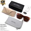 imageThe Fresh High Definition Polarized Wrap Around Shield Sunglasses for Glasses  Leather Eyeglasses CaseF616 Brown Floral Flower Print