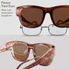 imageThe Fresh High Definition Polarized Wrap Around Shield Sunglasses for Glasses  Leather Eyeglasses CaseF616 Brown Floral Flower Print