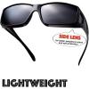 imageThe Fresh High Definition Polarized Wrap Around Shield Sunglasses for Glasses  Leather Eyeglasses CaseF701black