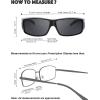 imageThe Fresh High Definition Polarized Wrap Around Shield Sunglasses for Glasses  Leather Eyeglasses CaseF701black