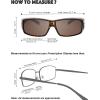 imageThe Fresh High Definition Polarized Wrap Around Shield Sunglasses for Glasses  Leather Eyeglasses CaseF702tortoise