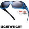 imageThe Fresh High Definition Polarized Wrap Around Shield Sunglasses for Glasses  Leather Eyeglasses CaseF703crystal Blue