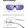 imageThe Fresh High Definition Polarized Wrap Around Shield Sunglasses for Glasses  Leather Eyeglasses CaseF706matte Black