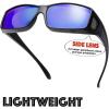 imageThe Fresh High Definition Polarized Wrap Around Shield Sunglasses for Glasses  Leather Eyeglasses CaseF706matte Black