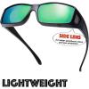 imageThe Fresh High Definition Polarized Wrap Around Shield Sunglasses for Glasses  Leather Eyeglasses CaseF707matte Black