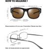 imageThe Fresh High Definition Polarized Wrap Around Shield Sunglasses for Glasses  Leather Eyeglasses CaseR5607rp01crystal Orange Black Paint for Large Glasses