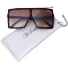 imageThe Fresh Large Oversized Fashion Square Flat Top Sunglasses  Exquisite Packaging3demi