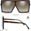 imageThe Fresh Large Oversized Fashion Square Flat Top Sunglasses  Exquisite Packaging3demi