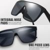 imageThe Fresh Large Oversized Fashion Square Flat Top Sunglasses  Exquisite Packaging622501 Shiny Black