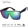 imageThe Fresh Large Oversized Fashion Square Flat Top Sunglasses  Exquisite Packaging6225rv04 Shiny Black
