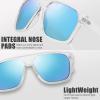 imageThe Fresh Large Oversized Fashion Square Flat Top Sunglasses  Exquisite Packaging6260jr01 Clear