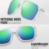 imageThe Fresh Large Oversized Fashion Square Flat Top Sunglasses  Exquisite Packaging6260jr02 Clear