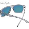imageThe Fresh Large Oversized Fashion Square Flat Top Sunglasses  Exquisite Packaging6260jr03 Crystal Grey
