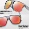 imageThe Fresh Large Oversized Fashion Square Flat Top Sunglasses  Exquisite Packaging6260jr03 Crystal Grey