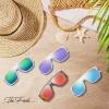 imageThe Fresh Large Oversized Fashion Square Flat Top Sunglasses  Exquisite Packaging6260jr04 Clear