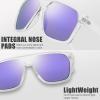 imageThe Fresh Large Oversized Fashion Square Flat Top Sunglasses  Exquisite Packaging6260jr04 Clear