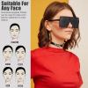 imageThe Fresh Large Oversized Fashion Square Flat Top Sunglasses  Exquisite Packaging6shiny Crystal