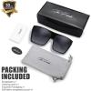 imageThe Fresh Large Oversized Fashion Square Flat Top Sunglasses  Exquisite Packaging731401black
