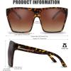 imageThe Fresh Large Oversized Fashion Square Flat Top Sunglasses  Exquisite Packaging731402demi