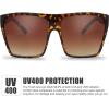 imageThe Fresh Large Oversized Fashion Square Flat Top Sunglasses  Exquisite Packaging731402demi