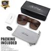 imageThe Fresh Large Oversized Fashion Square Flat Top Sunglasses  Exquisite Packaging731402demi