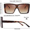 imageThe Fresh Large Oversized Fashion Square Flat Top Sunglasses  Exquisite Packaging732602 Demi