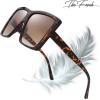 imageThe Fresh Large Oversized Fashion Square Flat Top Sunglasses  Exquisite Packaging732602 Demi