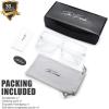 imageThe Fresh Large Oversized Fashion Square Flat Top Sunglasses with Gift Box 4Shiny Crystal ClearAR Coating
