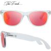 imageThe Fresh Matte Frosted Frame Reflective Colored Mirror Lens Spring Temple Horn Rimmed Sunglasses Gift Box13frost