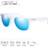 imageThe Fresh Matte Frosted Frame Reflective Colored Mirror Lens Spring Temple Horn Rimmed Sunglasses Gift Box1frost