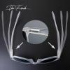 imageThe Fresh Matte Frosted Frame Reflective Colored Mirror Lens Spring Temple Horn Rimmed Sunglasses Gift Box1frost