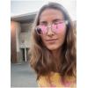 imageThe Fresh Matte Frosted Frame Reflective Colored Mirror Lens Spring Temple Horn Rimmed Sunglasses Gift Box2frost