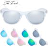 imageThe Fresh Matte Frosted Frame Reflective Colored Mirror Lens Spring Temple Horn Rimmed Sunglasses Gift Box4frost