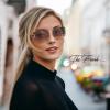 imageThe Fresh Minimalist Rimless Frameless Rectangle Sunglasses Y2K Rhinestones Shades7417r01gold  Brown Gradient