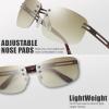 imageThe Fresh Minimalist Rimless Sunglasses for Men Women  Exquisite Packaging  FR1M401202brown  Brown Gradient