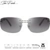 imageThe Fresh Minimalist Rimless Sunglasses for Men Women  Exquisite Packaging  FR1M401203silver  Grey Gradient