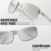 imageThe Fresh Minimalist Rimless Sunglasses for Men Women  Exquisite Packaging  FR1M4012Mcsilver  Clear Grey Gradient