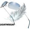 imageThe Fresh Minimalist Small Rectangular Sunglasses Clear Eyewear  Exquisite Packaging102silver  Gradient Blue