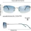 imageThe Fresh Minimalist Small Rectangular Sunglasses Clear Eyewear  Exquisite Packaging102silver  Gradient Blue