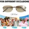 imageThe Fresh Minimalist Small Rectangular Sunglasses Clear Eyewear  Exquisite Packaging103brown  Gradient Brown
