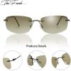 imageThe Fresh Minimalist Small Rectangular Sunglasses Clear Eyewear  Exquisite Packaging103brown  Gradient Brown