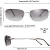 imageThe Fresh Minimalist Small Rectangular Sunglasses Clear Eyewear  Exquisite Packaging104silver  Gradient Grey