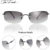 imageThe Fresh Minimalist Small Rectangular Sunglasses Clear Eyewear  Exquisite Packaging105gun Grey  Gradient Light Grey