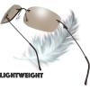 imageThe Fresh Minimalist Small Rectangular Sunglasses Clear Eyewear  Exquisite Packaging106brown  Brown