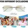 imageThe Fresh Minimalist Small Rectangular Sunglasses Clear Eyewear  Exquisite Packaging1mcsilver  Clear