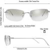 imageThe Fresh Minimalist Small Rectangular Sunglasses Clear Eyewear  Exquisite Packaging1mcsilver  Clear