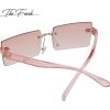 imageThe Fresh Minimalist Small Rectangular Sunglasses Clear Eyewear  Exquisite Packaging401502silver  Gradient Pink