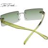 imageThe Fresh Minimalist Small Rectangular Sunglasses Clear Eyewear  Exquisite Packaging401506silver  Gradient Green